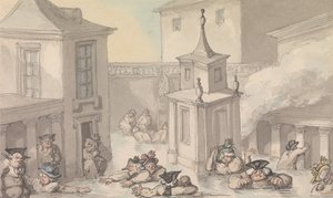 バスの快適さ-バス 作： Thomas Rowlandson